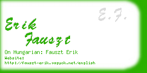 erik fauszt business card